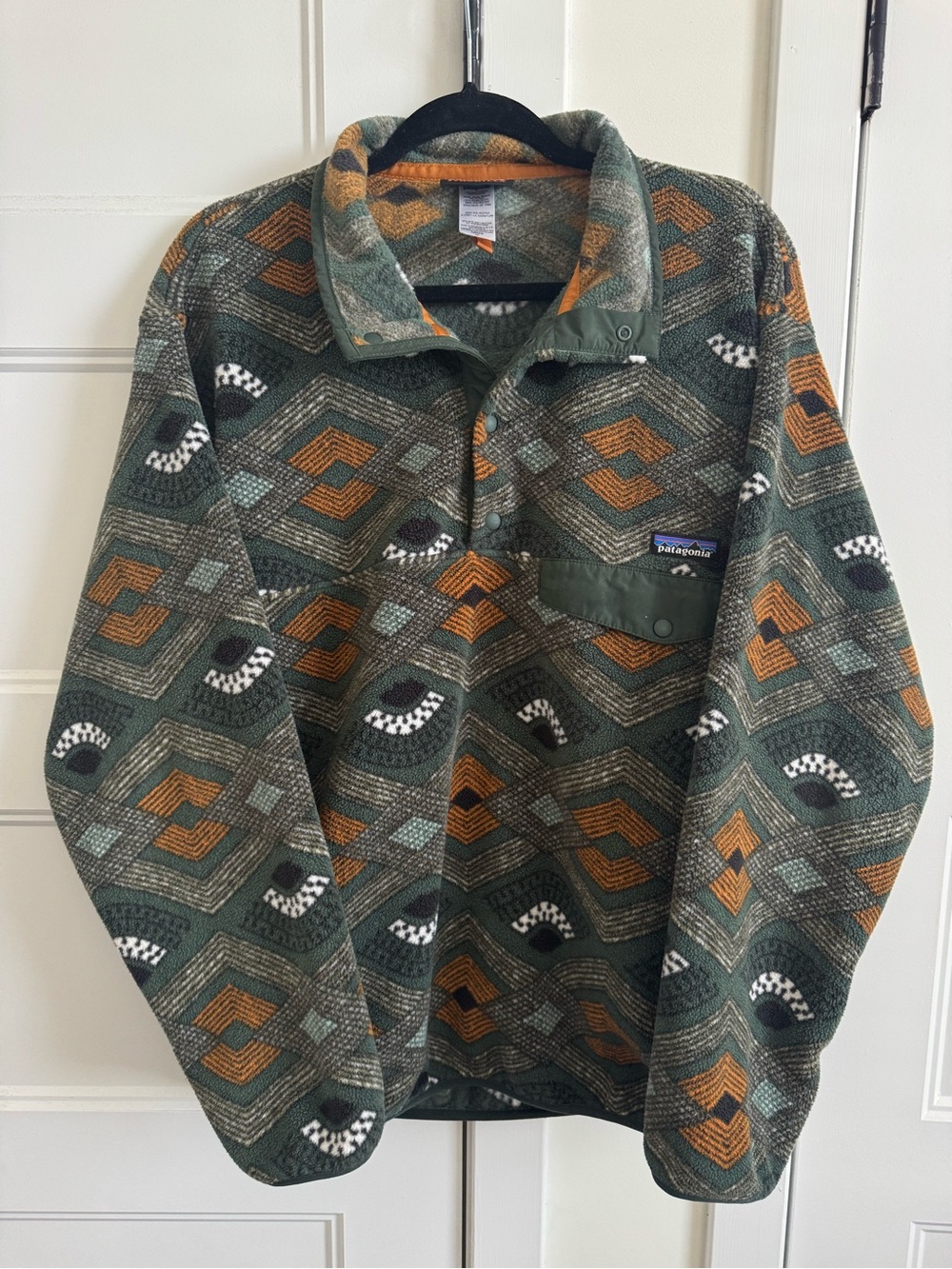 Patagonia Synchilla Lightweight Snap-T Fleece Pullover in Slowfoot Fatigue Green